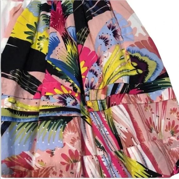 Anthropologie Leifsdottir Printed Pink Skirt Sz 2 - Picture 2 of 9